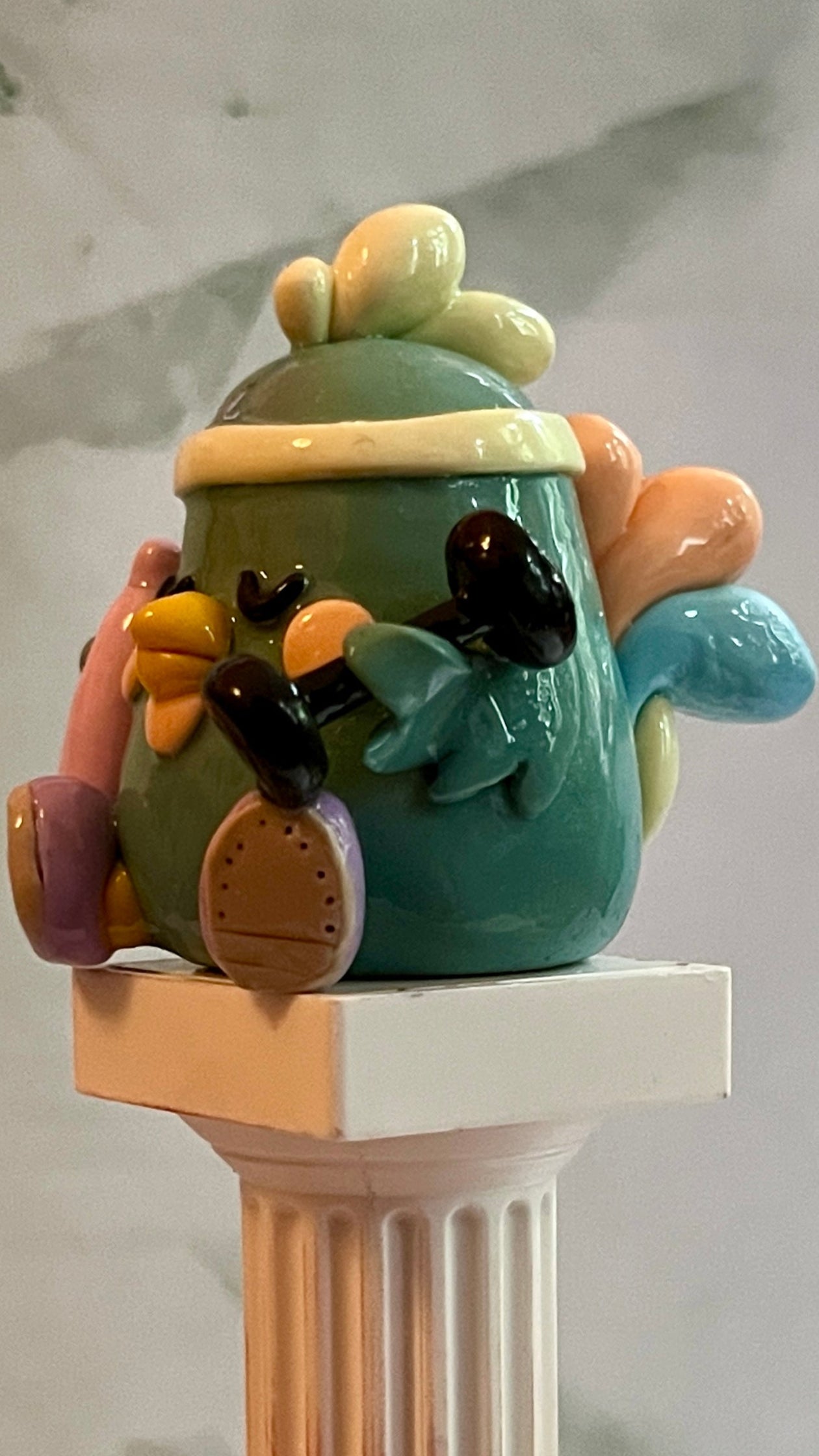 Fitness Inspired Chikfit the Chicken Polymer Clay Desk Buddy