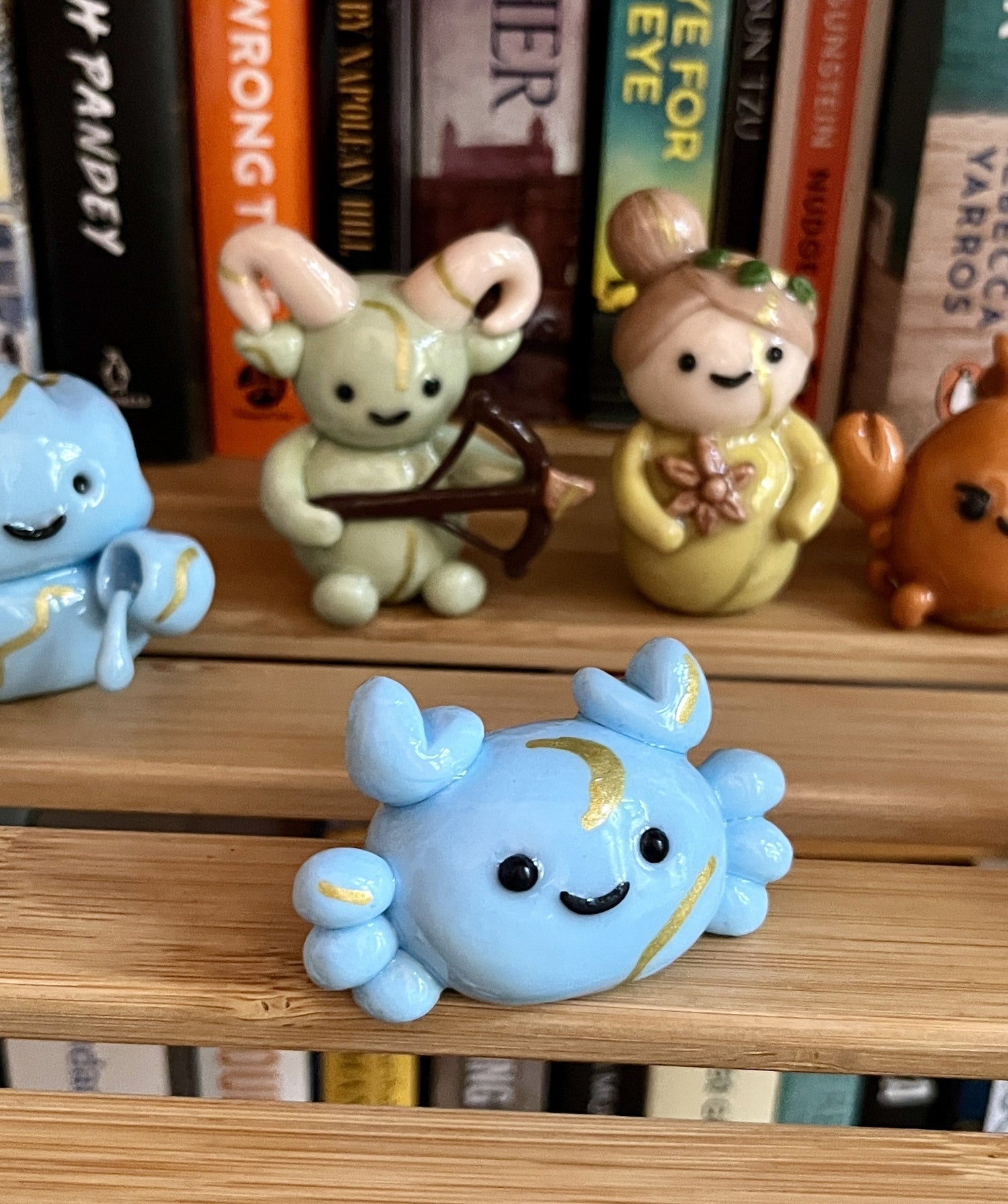 Clay Zodiac Buds: Handcrafted Desk Companions with a Touch of Kintsugi