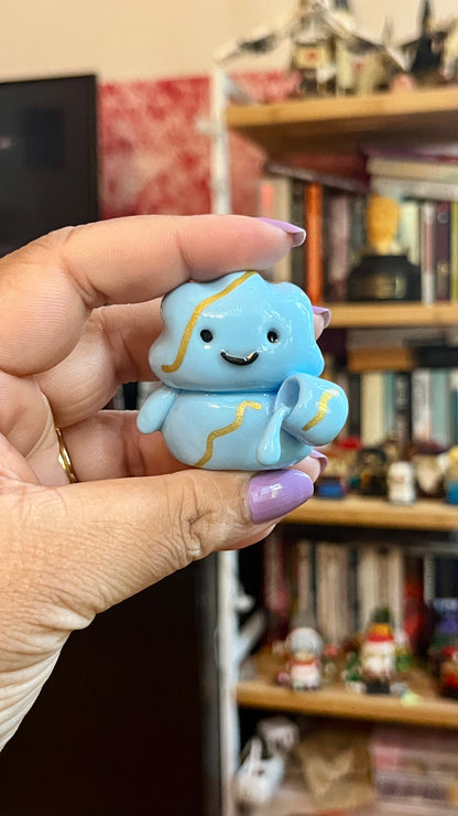 Zodiac Inspired Aquarius Polymer Clay Desk Buddy