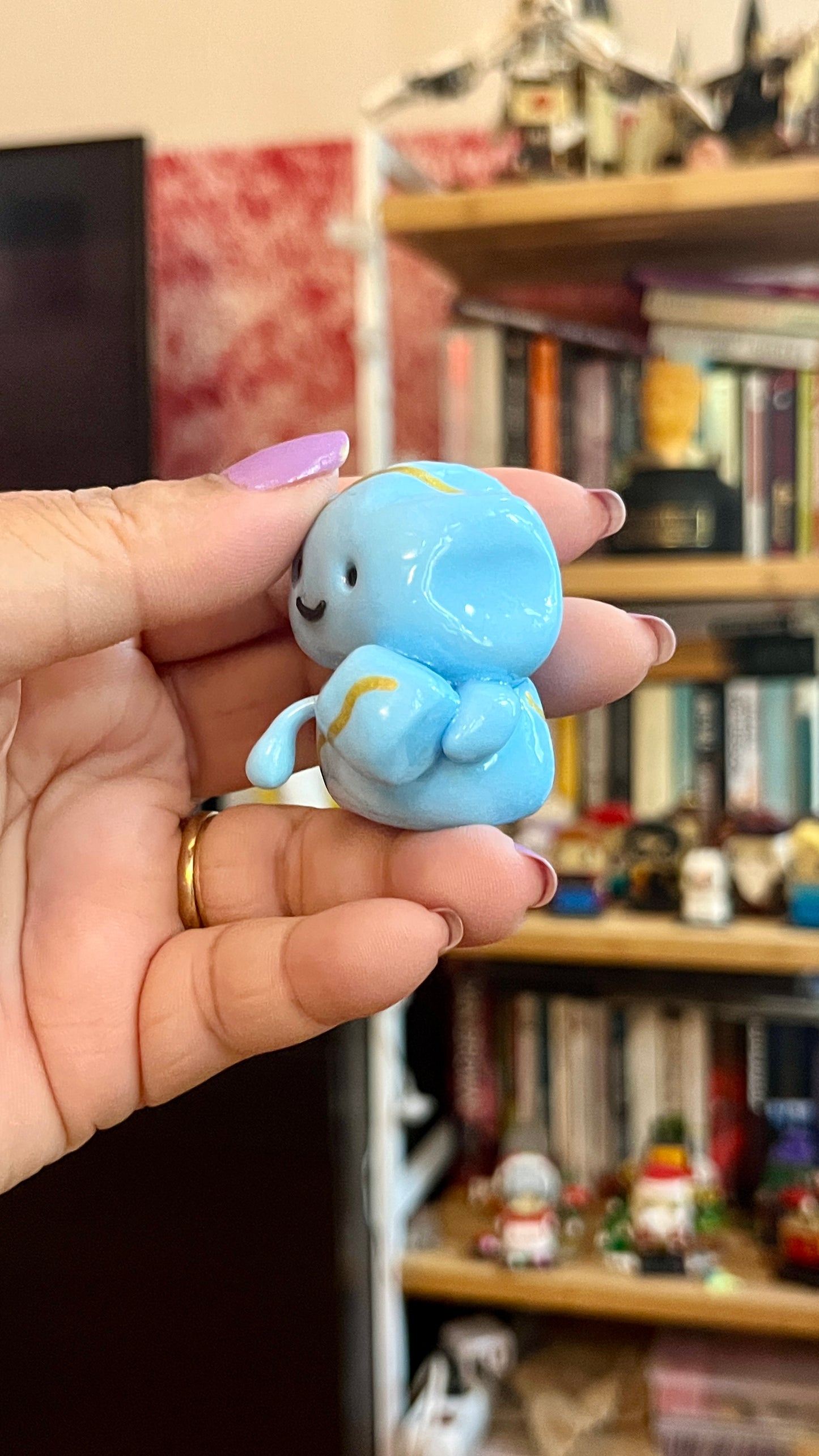 Zodiac Inspired Aquarius Polymer Clay Desk Buddy
