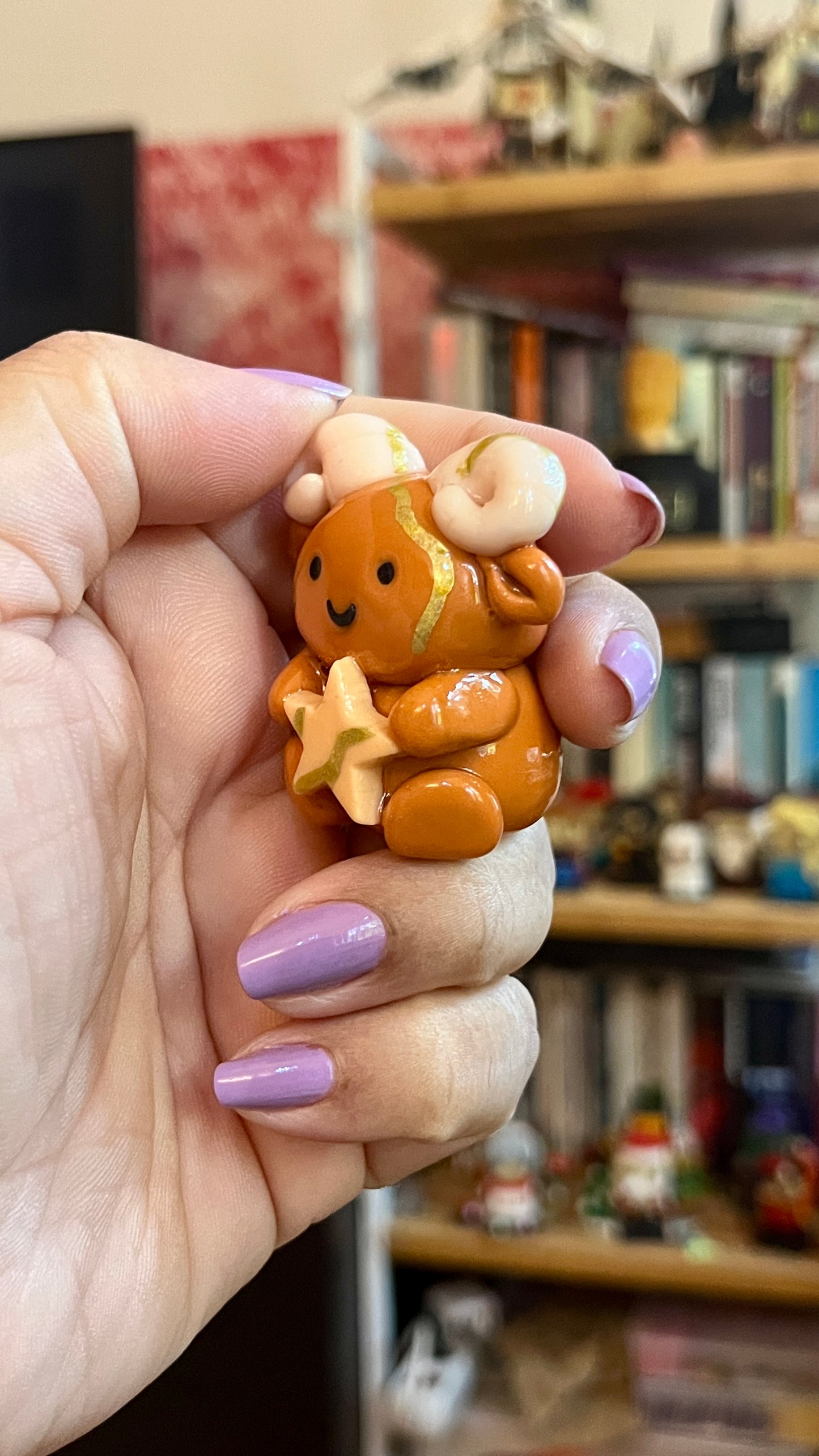 Zodiac Inspired Aries Polymer Clay Desk Buddy