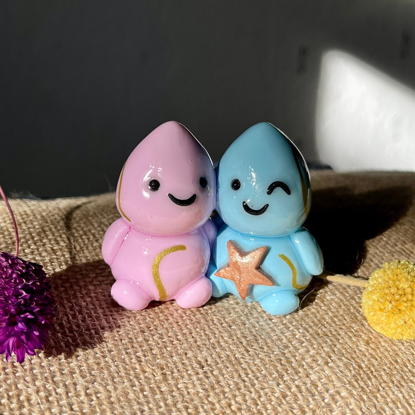 Zodiac Inspired Gemini Polymer Clay Desk Buddy