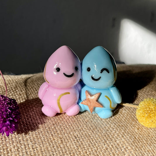 Zodiac Inspired Gemini Polymer Clay Desk Buddy