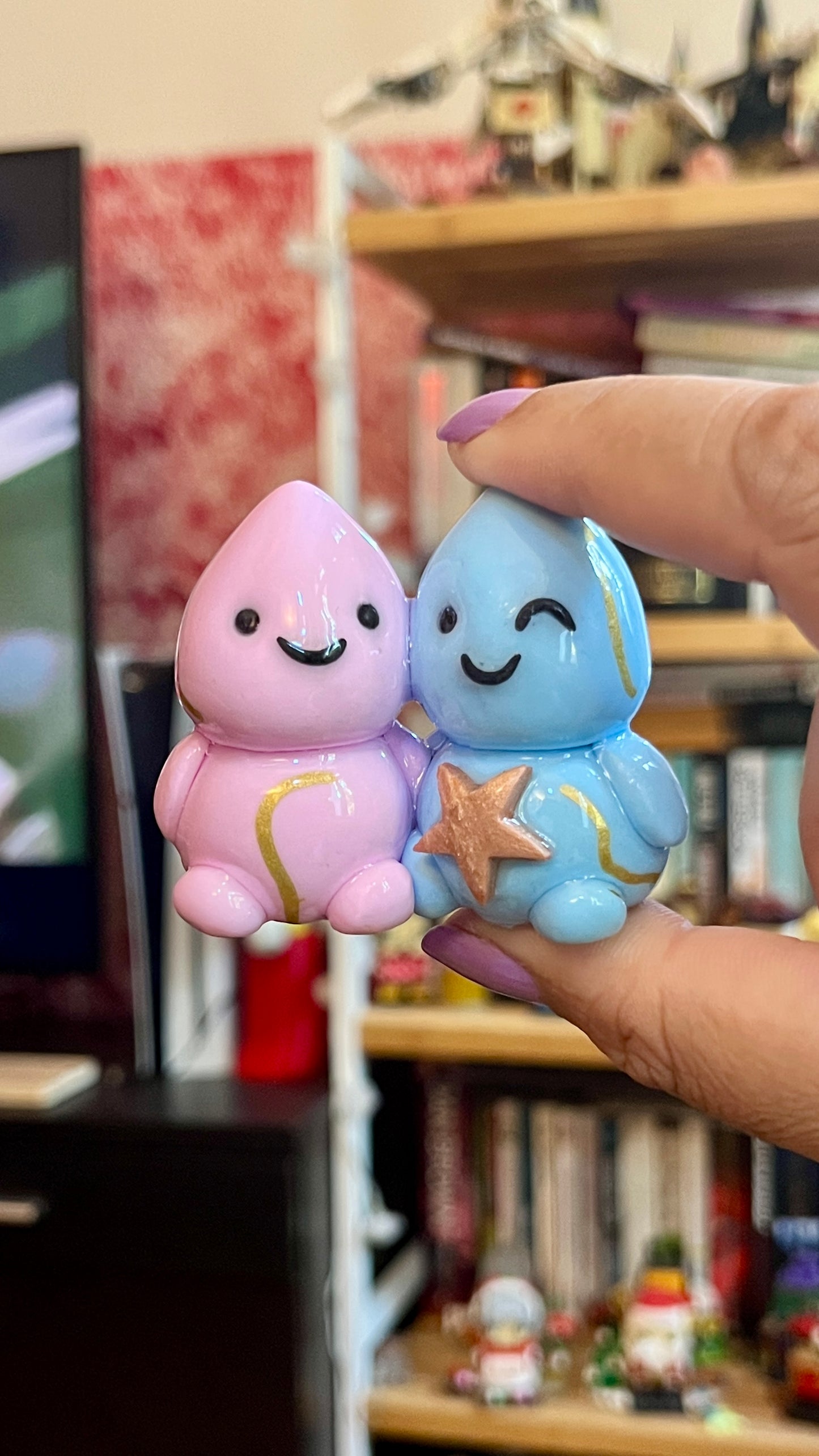 Zodiac Inspired Gemini Polymer Clay Desk Buddy