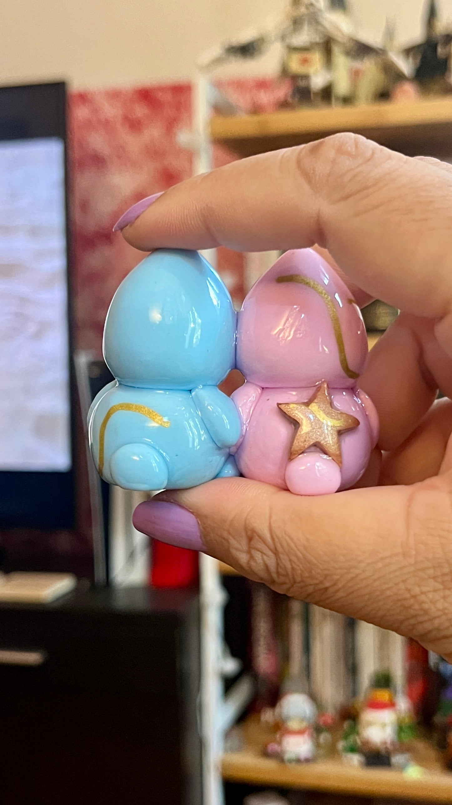 Zodiac Inspired Gemini Polymer Clay Desk Buddy