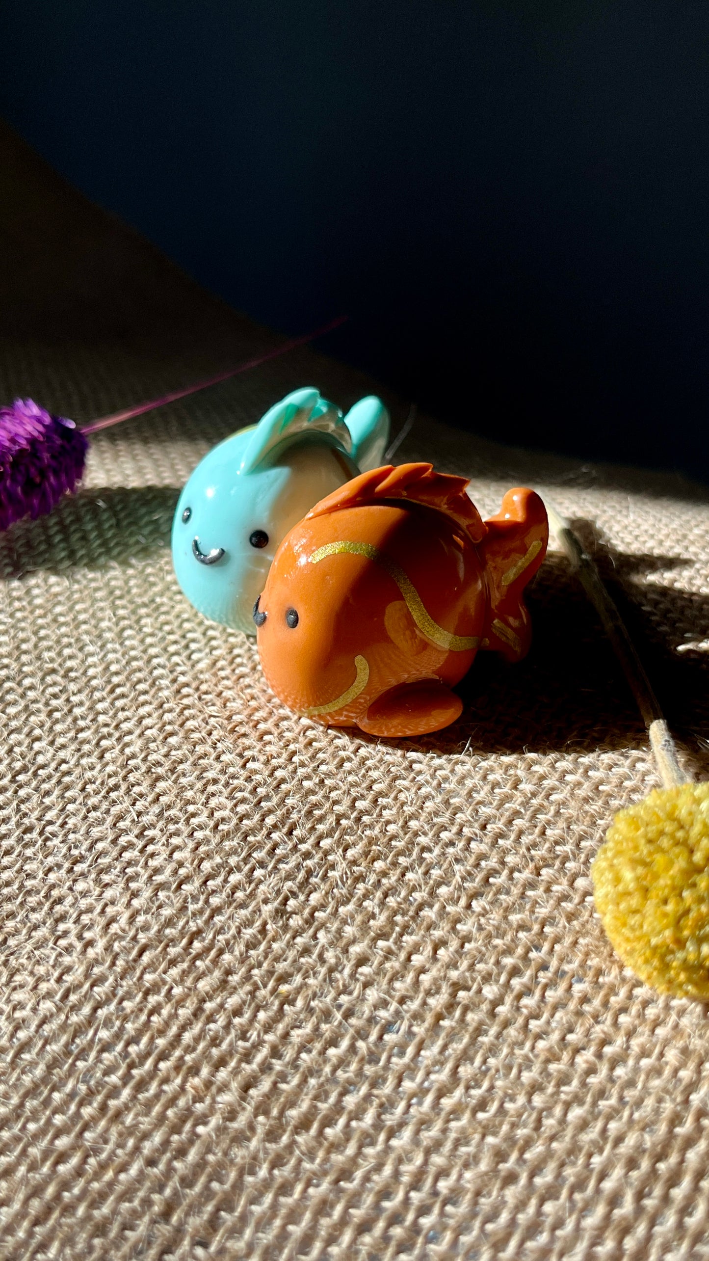 Zodiac Inspired Pisces Polymer Clay Desk Buddy