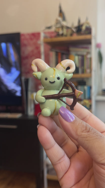 Zodiac Inspired Sagittarius Polymer Clay Desk Buddy