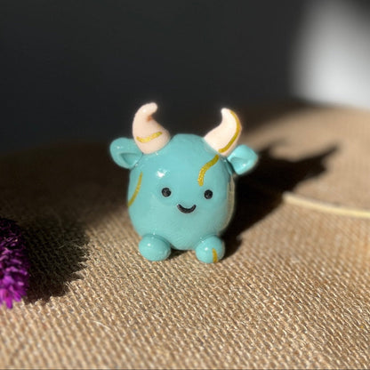 Zodiac Inspired Taurus Polymer Clay Desk Buddy