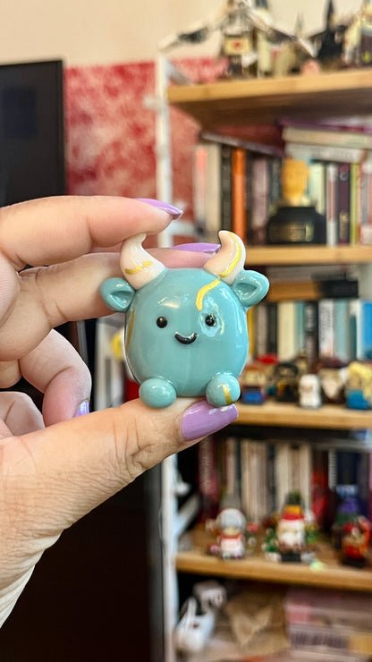 Zodiac Inspired Taurus Polymer Clay Desk Buddy