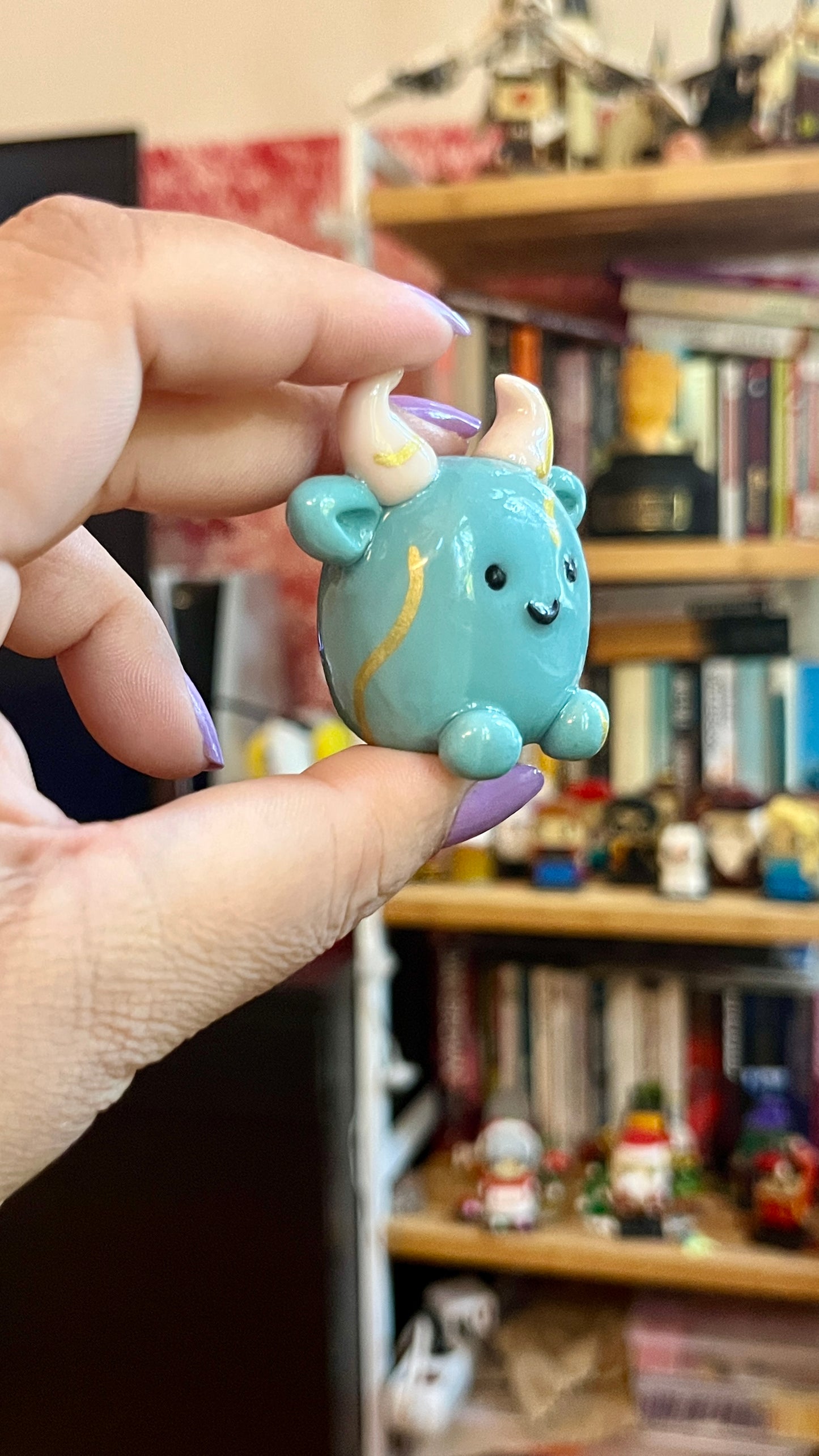 Zodiac Inspired Taurus Polymer Clay Desk Buddy