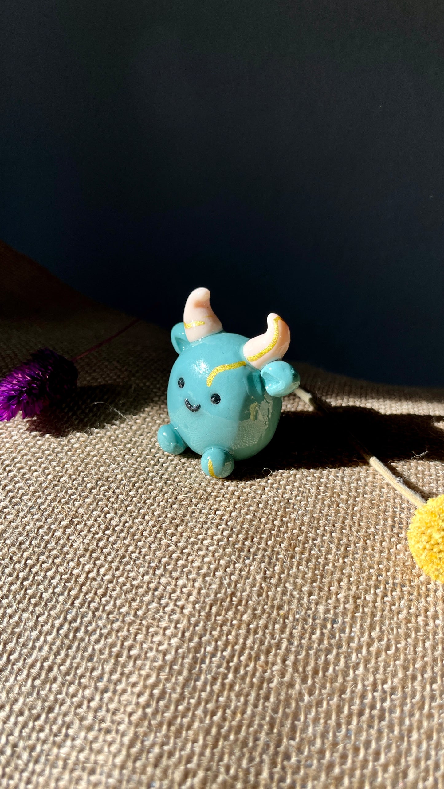 Zodiac Inspired Taurus Polymer Clay Desk Buddy